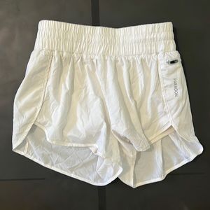 Paragon Fitwear white athletic shorts with pocket, white, medium
